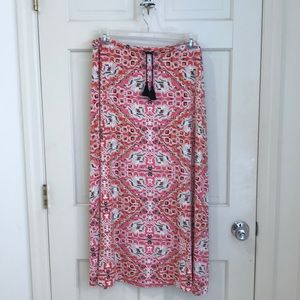 J.Jill soft cotton patterned skirt.